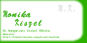 monika kiszel business card